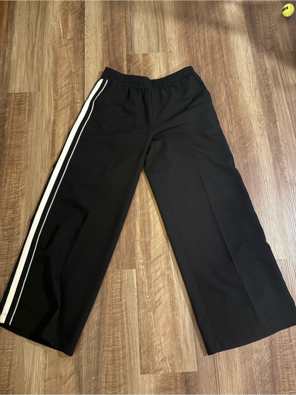 Zara Women’s Black Track Pants with White Side Stripes - Picture 2 of 6